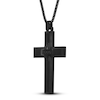 Thumbnail Image 2 of Cross Necklace Carbon Fiber Stainless Steel 24"