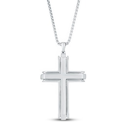 Cross Necklace Ion-Plated Stainless Steel 24"