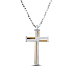 Cross Necklace Stainless Steel 24"