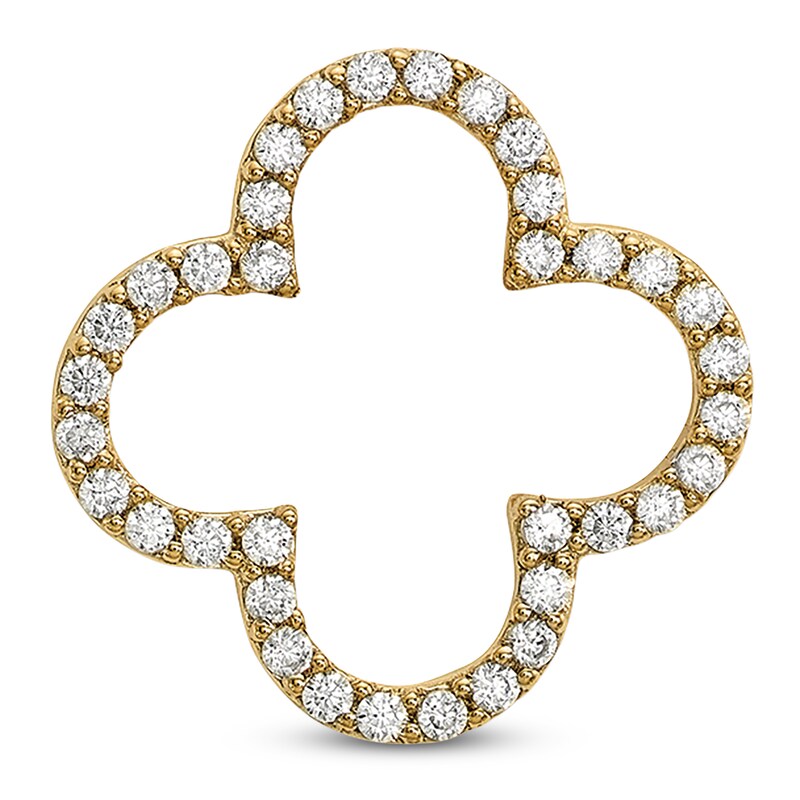 Small Design Charm Diamond Accents 14K Yellow Gold