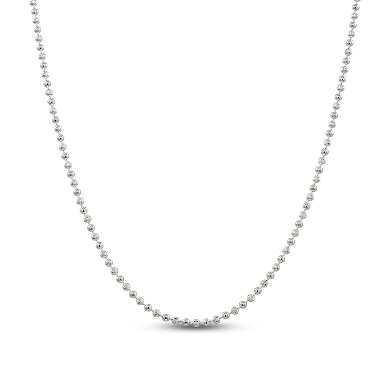 Main Image 1 of Solid Beaded Chain Necklace Sterling Silver 20" 3.0mm