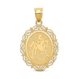 Polished Sagittarius Zodiac Charm 14K Yellow Gold