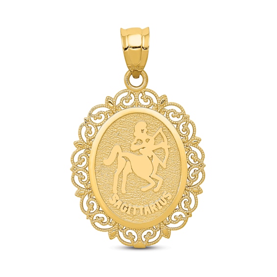 Polished Sagittarius Zodiac Charm 14K Yellow Gold