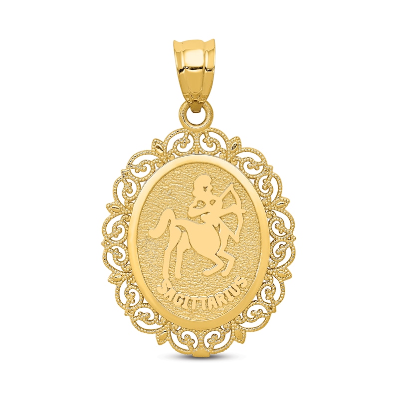 Main Image 1 of Polished Sagittarius Zodiac Charm 14K Yellow Gold
