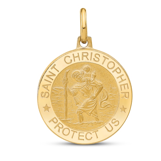 Polished St. Christopher Charm 14K Yellow Gold