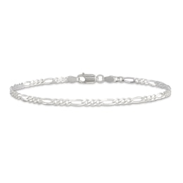 Figaro Chain Anklet Sterling Silver 10"