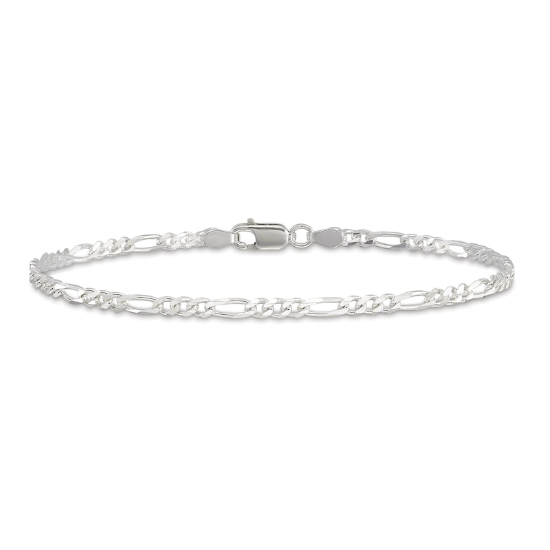 Figaro Chain Anklet Sterling Silver