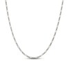 Solid Figaro Chain Necklace Sterling Silver 16" 2.85mm