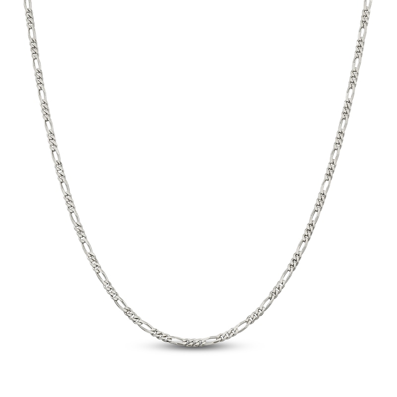 Main Image 1 of Solid Figaro Chain Necklace Sterling Silver 30" 2.85mm