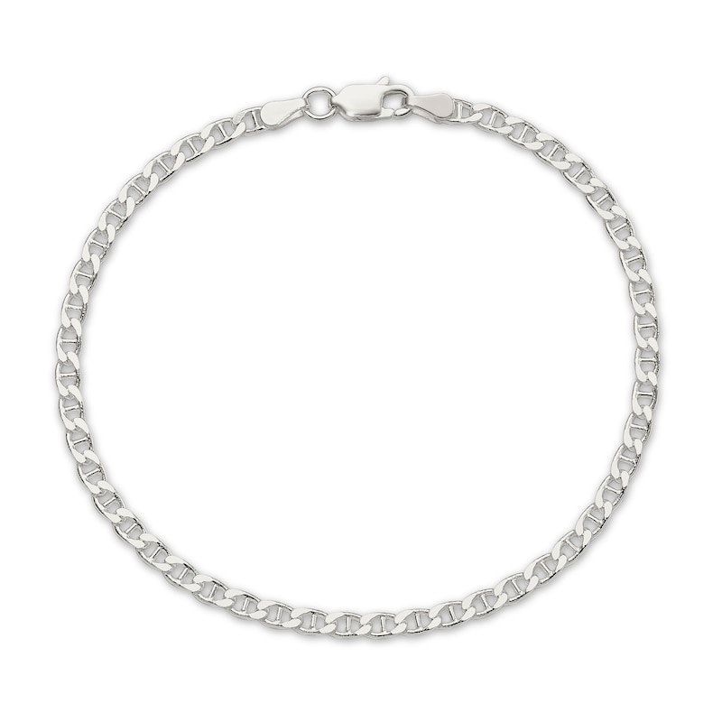 Main Image 1 of Solid Mariner Link Chain Bracelet Sterling Silver 9" 3.15mm