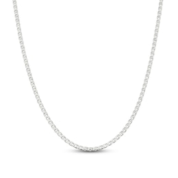 Solid Mariner Link Chain Necklace Sterling Silver 26" 3.15mm