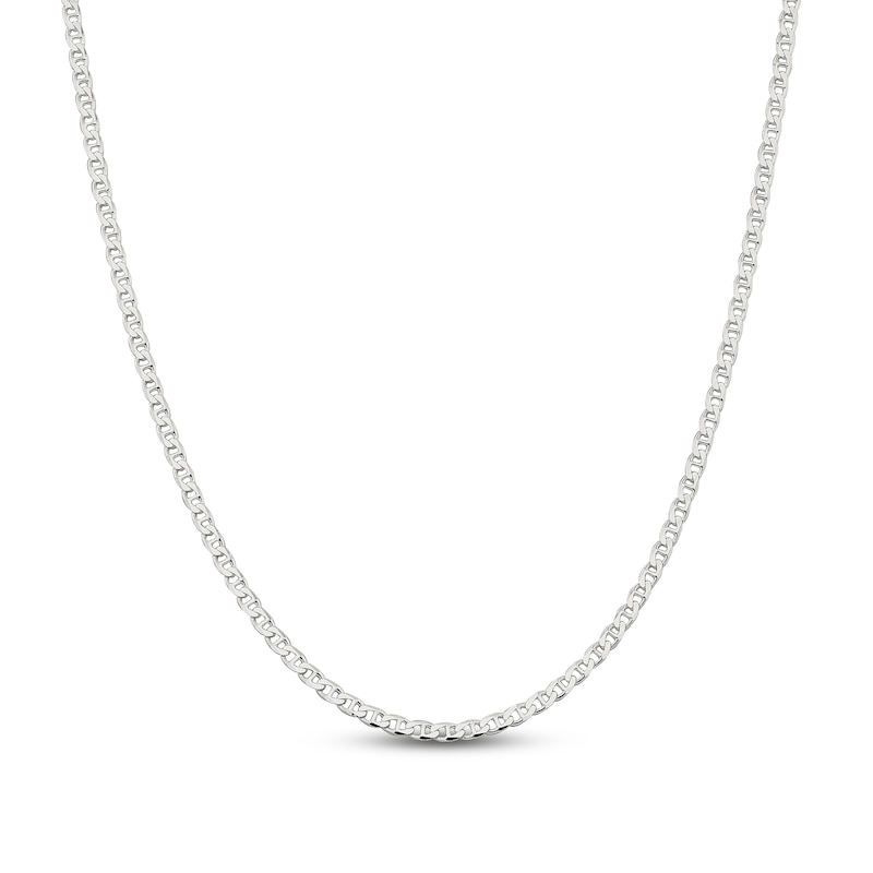 Main Image 1 of Solid Mariner Link Chain Necklace Sterling Silver 26" 3.15mm