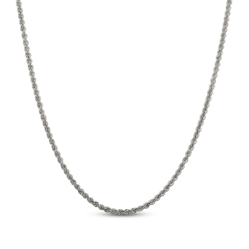 Main Image 1 of Solid Rope Chain Necklace Sterling Silver 18" 2.25mm