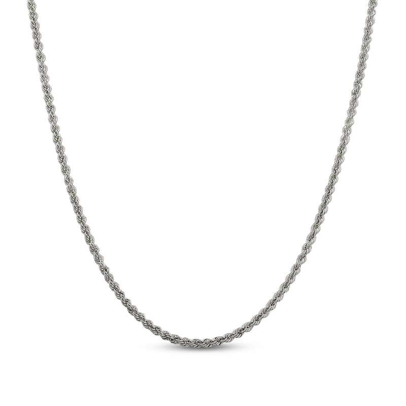 Solid Rope Chain Necklace Sterling Silver 20" 2.25mm