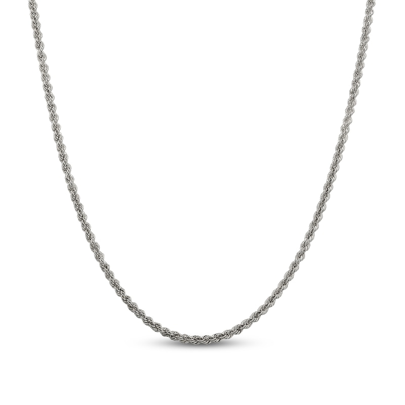 Main Image 1 of Solid Rope Chain Necklace Sterling Silver 26" 2.5mm