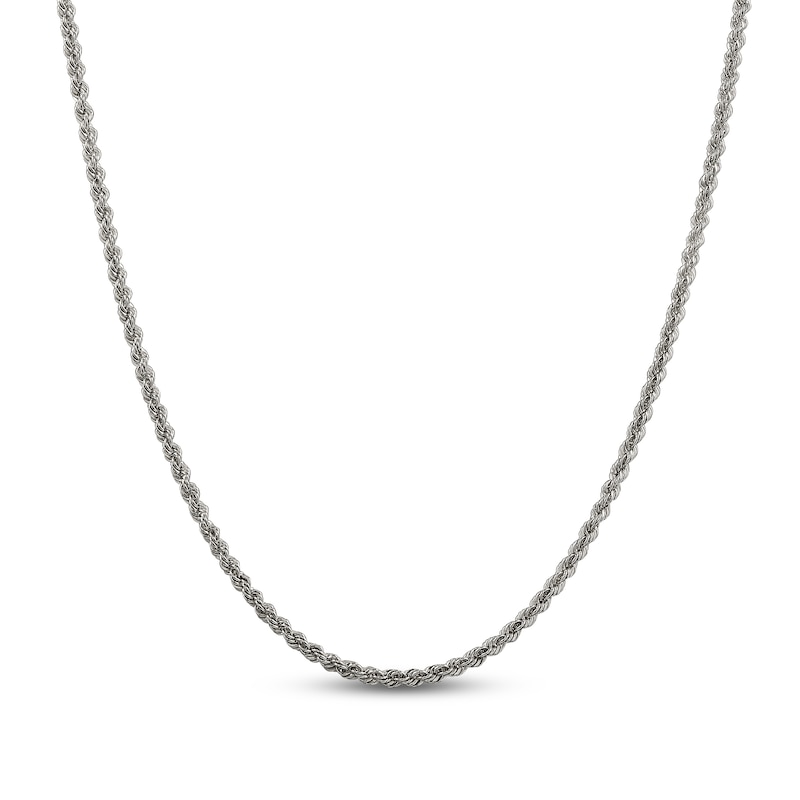 Main Image 1 of Solid Rope Chain Necklace Sterling Silver 28" 2.5mm