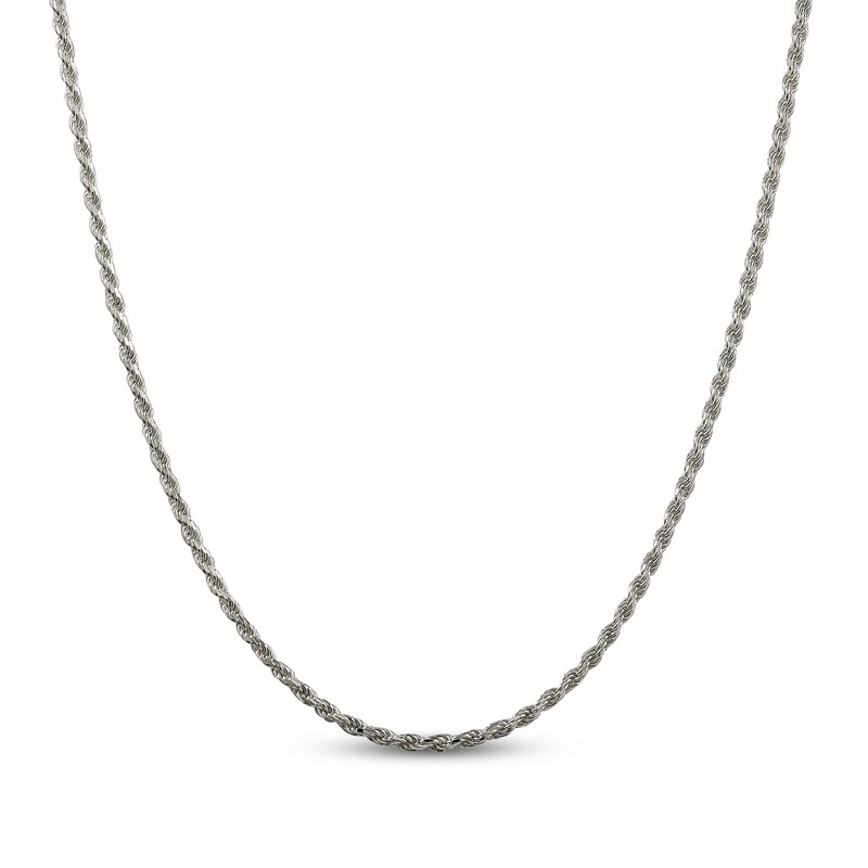 Main Image 1 of Solid Rope Chain Necklace Sterling Silver 20" 2.25mm