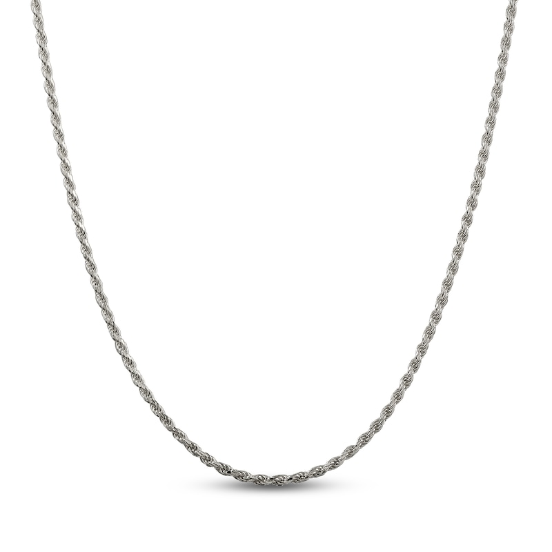 Main Image 1 of Solid Rope Chain Necklace Sterling Silver 22" 2.25mm
