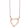 Thumbnail Image 1 of Heart Necklace Diamond Accents 14K Rose Gold 18"