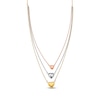 Thumbnail Image 0 of Three Heart Necklace 14K Tri-Tone Gold 17"