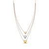 Thumbnail Image 1 of Three Heart Necklace 14K Tri-Tone Gold 17"