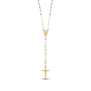 Thumbnail Image 1 of Rosary Bead Necklace 14K Tri-Tone Gold 24"