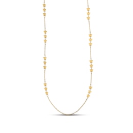 Polished Butterfly Necklace 14K Yellow Gold 24"
