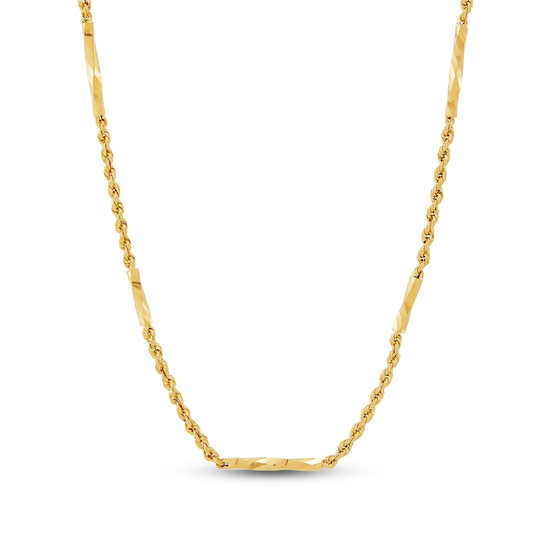 Main Image 1 of Rope Necklace 10K Yellow Gold 18"