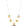Thumbnail Image 1 of 5 Dangle Heart Necklace 10K Yellow Gold 18"