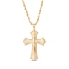 Thumbnail Image 1 of Cross Rope Chain Necklace 10K Yellow Gold 22"