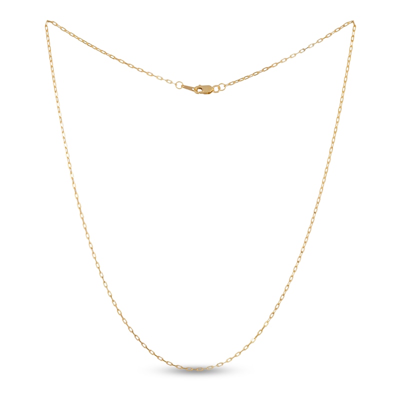 Main Image 1 of Solid Paperclip Necklace 14K Yellow Gold 20" 1.3mm