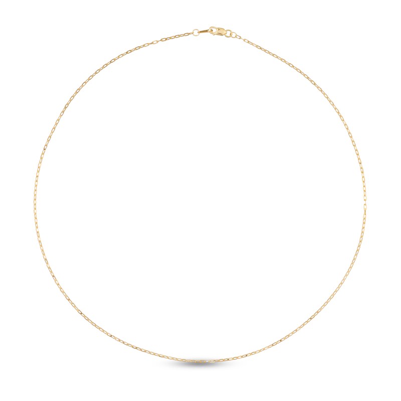 Solid Paperclip Necklace 14K Yellow Gold 20" 1.3mm