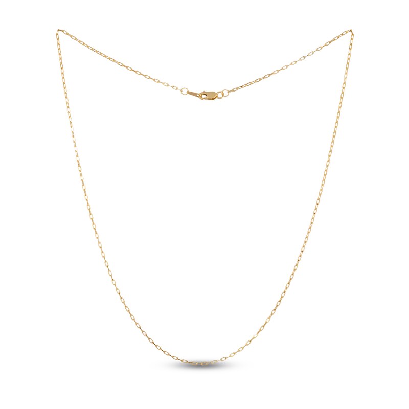 Main Image 1 of Solid Paperclip Necklace 14K Yellow Gold 24" 1.3mm