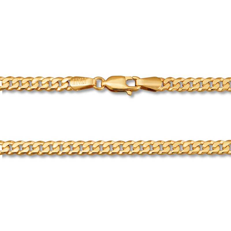 Main Image 2 of Solid Curb Necklace 14K Yellow Gold 20" 3.9mm