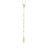 Thumbnail Image 1 of Slip-On Cross Rosary Necklace 14K Yellow Gold 24"
