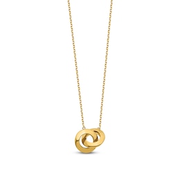 Circle Necklace 14K Yellow Gold 17"