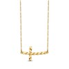 Thumbnail Image 1 of Twisted Cross Necklace 14K Yellow Gold 17"