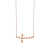 Thumbnail Image 1 of Twisted Cross Necklace 14K Rose Gold 17"