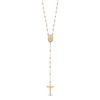 Thumbnail Image 1 of Cross Rosary Necklace 14K Tri-Tone Gold 17"
