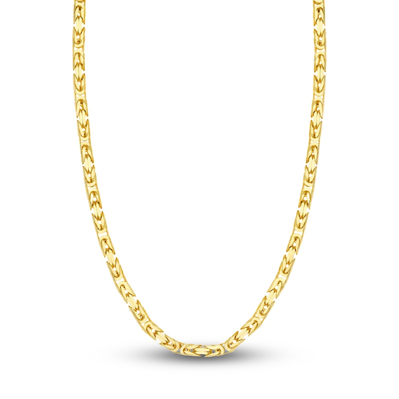 Main Image 1 of Solid Byzantine Chain Necklace 14K Yellow Gold 26" 5.65mm
