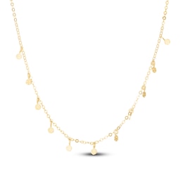 Station Chocker Necklace 14K Yellow Gold