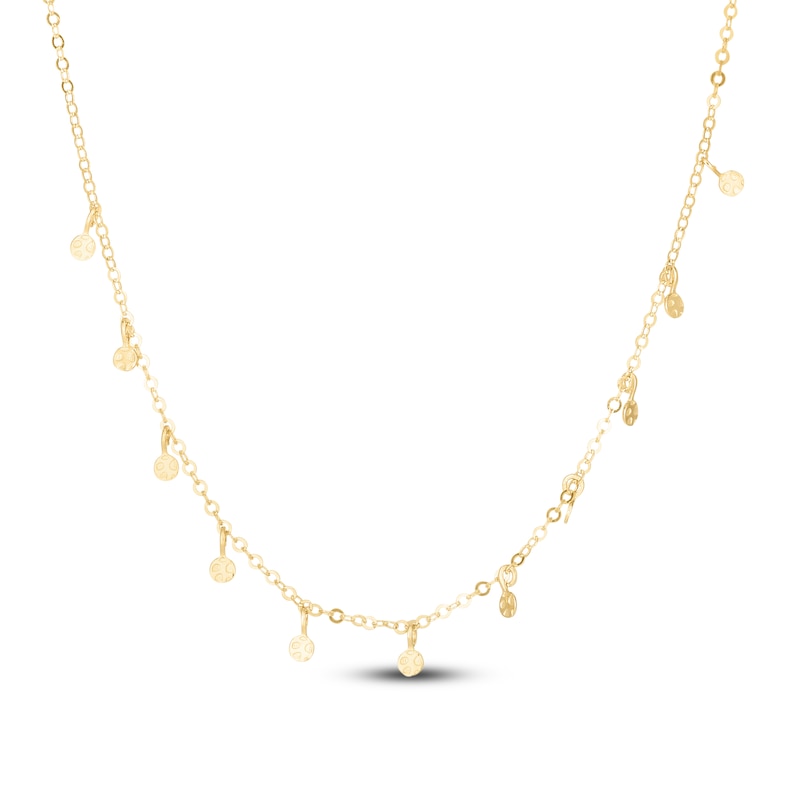 Main Image 1 of Station Chocker Necklace 14K Yellow Gold