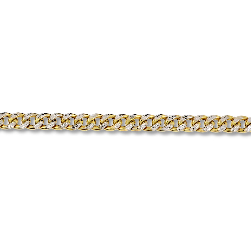 Main Image 2 of Hollow Diamond-Cut Curb Chain Necklace 10K Yellow Gold 24" 9.4mm