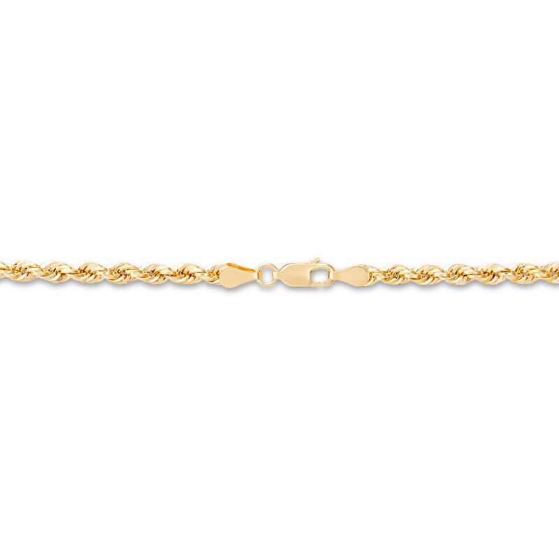 Men's Crucifix Rope Chain 10K Yellow Gold 22"