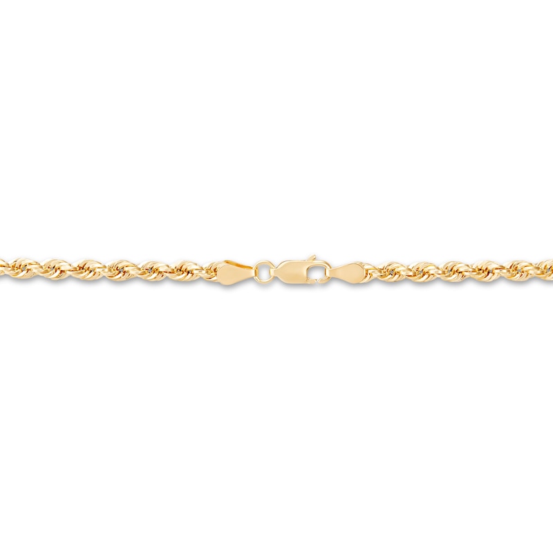 Main Image 3 of Men's Crucifix Rope Chain 10K Yellow Gold 22"