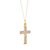 Thumbnail Image 3 of Cross Necklace 10K Yellow Gold 18"