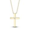 Thumbnail Image 1 of Shy Creation Cross Necklace Diamond Accents 14K Yellow Gold SC55021364