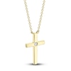 Thumbnail Image 3 of Shy Creation Cross Necklace Diamond Accents 14K Yellow Gold SC55021364