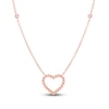 Thumbnail Image 1 of Heart Necklace Diamond Accents 14K Rose Gold 18"