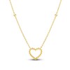 Thumbnail Image 1 of Heart Necklace Diamond Accents 14K Yellow Gold 18&quot;